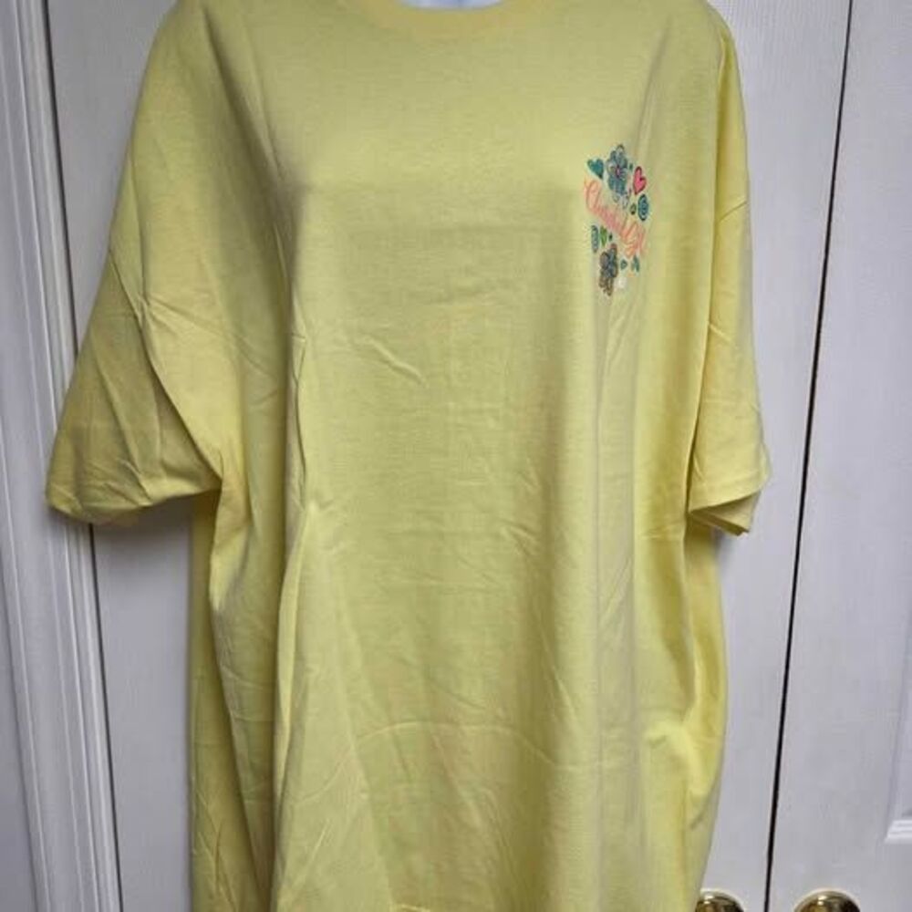 Cherished Girl womens 2x yellow short sleeve graphic tshirt God Loves You new